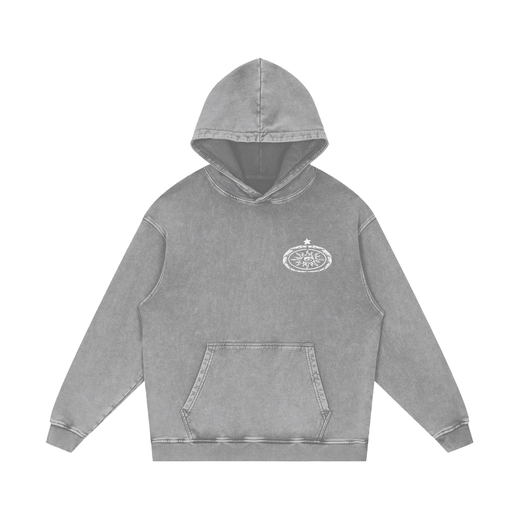 Snow Washed Loose Cotton Hoodie