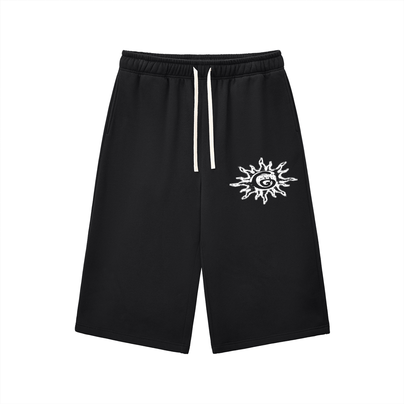 Relaxed Drawstring 3/4 Sweatpants