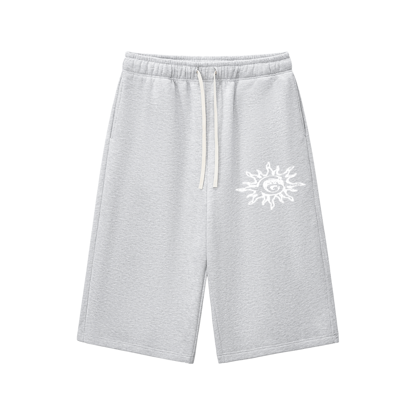 Relaxed Drawstring 3/4 Sweatpants